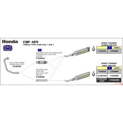 Raccord d'Echappement ARROW HONDA CBF 125 CB 125 F CBR125R