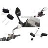 Extention de rétroviseur d'origine YAMAHA FZS 600 FAZER YZF-R1 40mm 0