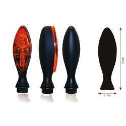 Micro Clignotants moto universel ELIPSE noir ampoule