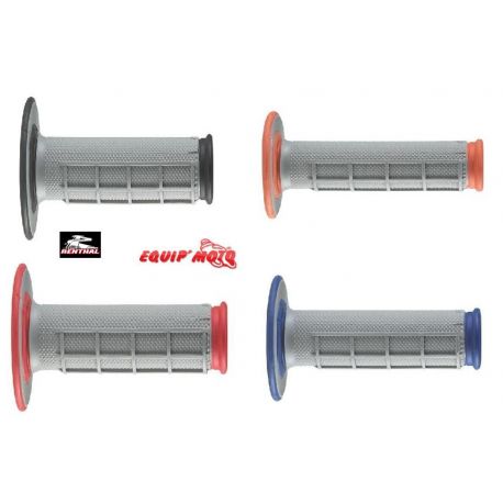 Poignée RENTHAL dual grip RENTHAL MX picots/semi-gauffré