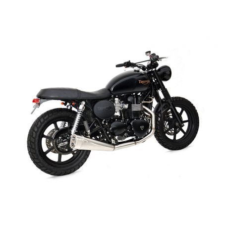 Ligne d'Echappement Zard version short racing TRIUMPH BONNEVILLE SCRAMBLER THRUXTON 2005-2007 Ã  carbu