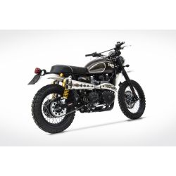 Ligne d'Echappement Zard special TRIUMPH SCRAMBLER 2008-2016 à carbu et injection