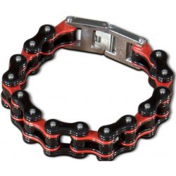 bracelet chaine moto bicolore