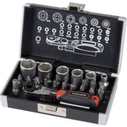 Rothewald jeu mini-clés à cliquet 1/4"", 26 pièces