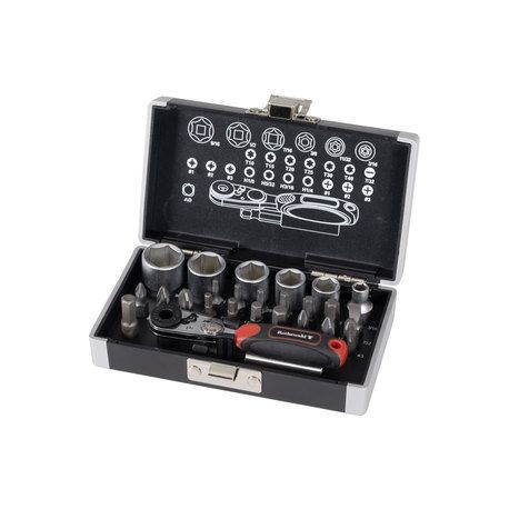 Rothewald jeu mini-clés à cliquet 1/4"", 26 pièces