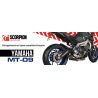 Ligne complete d'Echappement scorpion red power MT09 2013-2017 6