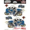 AUTOCOLLANT LETHAL THREAT SQUELETTE MOTO 0