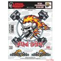 AUTOCOLLANT LETHAL THREAT TETE DE MORT PISTON
