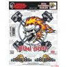 AUTOCOLLANT LETHAL THREAT TETE DE MORT PISTON 0