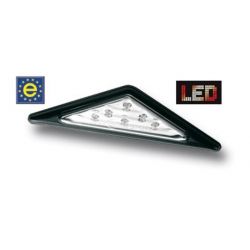 Clignotants triangulaires à Led blanc bord chromé