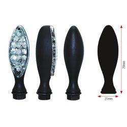 Clignotants moto universel ELIPSE LEDS noir