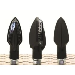 Clignotants moto Noirs Spear Led Homologués