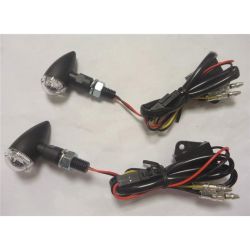 Clignotants moto universel Noirs Shell Led Homologués
