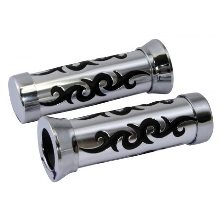 Poignees moto custom tribal 25mm
