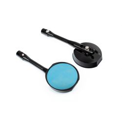 Retroviseur moto alu embout de guidon BARA EG paire retroviseur noir