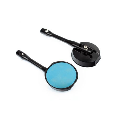 Retroviseur moto alu embout de guidon BARA EG paire retroviseur noir