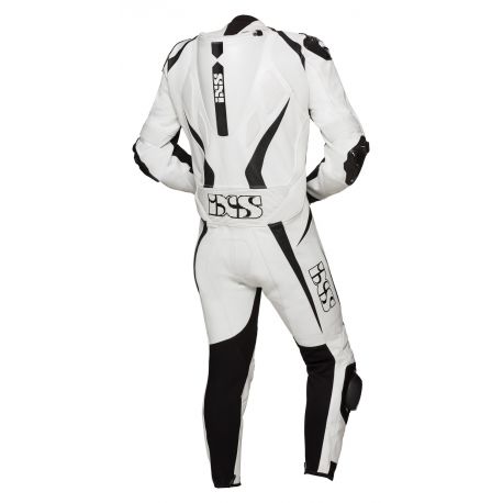 Combinaison moto sport cuir IXS RS-1000 blanc / noir