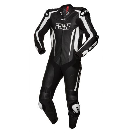 Combinaison moto sport cuir IXS RS-1000 noir / blanc