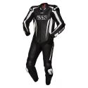Combinaison moto sport cuir IXS RS-1000 noir / blanc