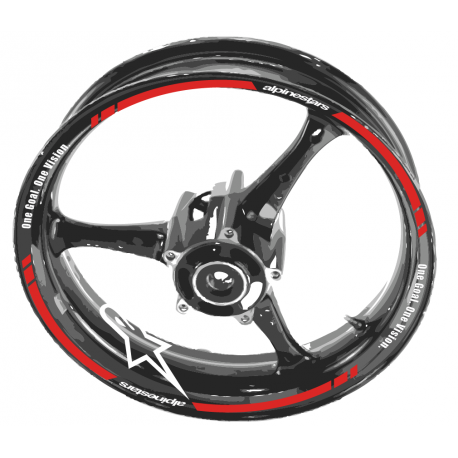Kit déco jantes moto ALPINESTAR