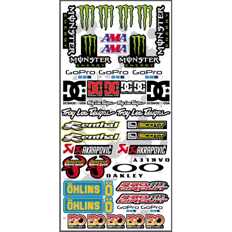 Planche autocollants MONSTER Planche autocollants MONSTER