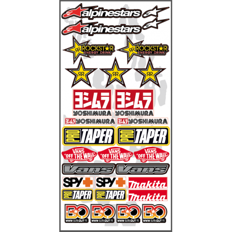 Planche autocollants ALPINESTAR ROCKSTAR