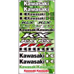Planche autocollants KAWASAKI KLX KX KX-F