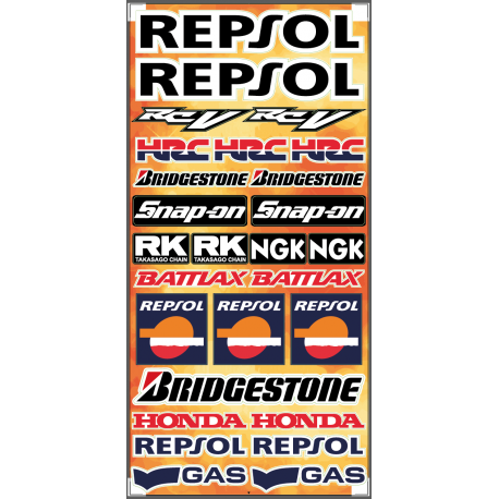 Planche autocollants HONDA REPSOL