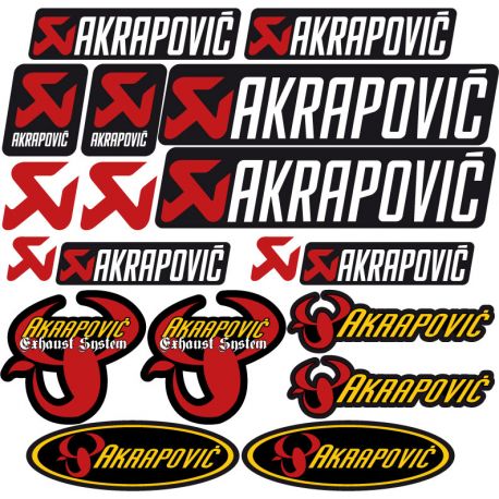 Planche autocollants AKRAPOVIC