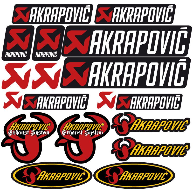 Autocollants de moto pour Akrapovic Logo Décalcomanies Imperméable