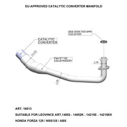 Catalyseur moto LEOVINCE HONDA 125 FORZA 2017-2020