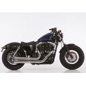 Ligne complete d'Echappement Falcon Double GROOVE Harley Davidson Sportster XL 883 C / L / N / R 2006-2013 et Sportster 1200 C /