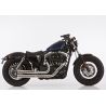 Ligne complete d'Echappement Falcon Double GROOVE Harley Davidson Sportster XL 883 C / L / N / R 2006-2013 et Sportster 1200 C / 2