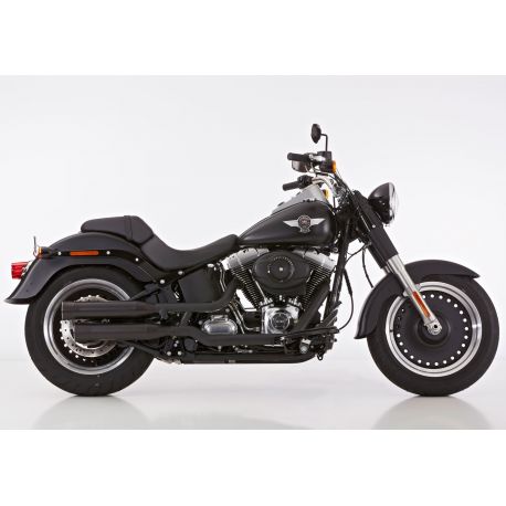 Echappement Falcon Double GROOVE Harley Davidson Softail Fat Boy / Fat Boy Low / Deuce 2007-2016