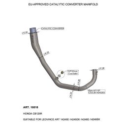 Manchon catalysé LEOVINCE LV ONE HONDA CB125R 2018-2020