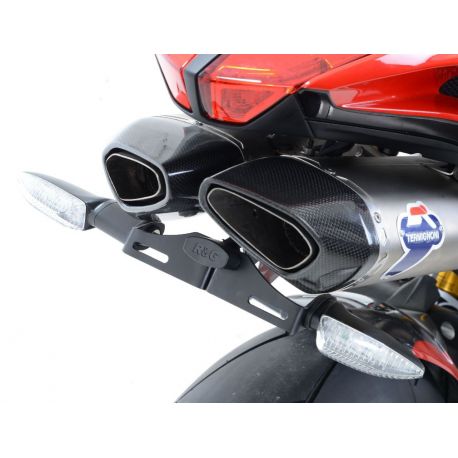 Support de plaque R&G Racing MV AGUSTA F4RR CORSACORTA 2011-2014 F4 1000R F4 MY 2010-2015 Echappement Termignoni uniquement