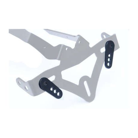 Adaptateur de plaque d''immatriculation R&G RACING noir pour support de plaque