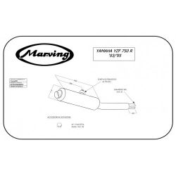 Echappement MARVING YAMAHA YZF750R 1993-1995
