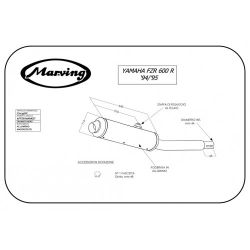 Echappement MARVING YAMAHA FZR600R 1994-1996