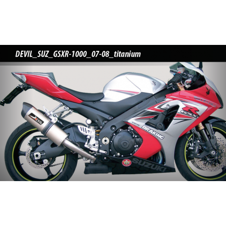 Echappement DEVIL evolution pour SUZUKI GSX-R 1000 2007-2008