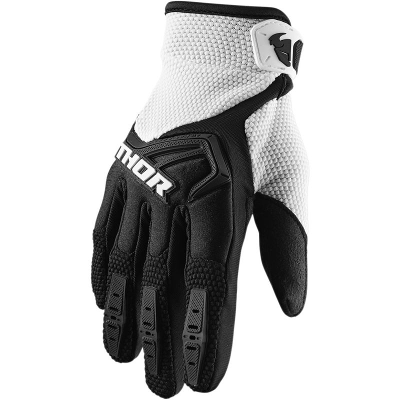 Gants cross enfant noirs de chez THOR, gamme SPECTRUM, taille YS