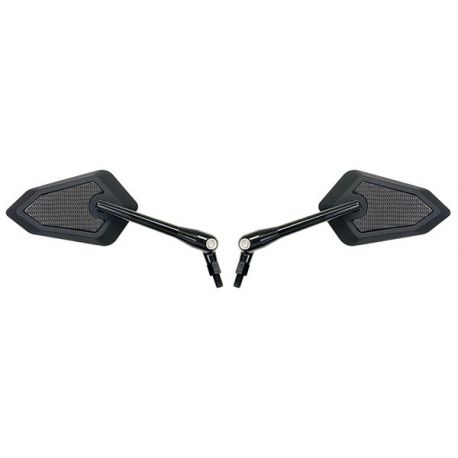 Paire de retroviseur universels homologué noir carbone 9120 Paire de retroviseur universels homologué noir carbone 9120