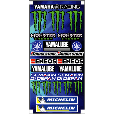 Planche autocollants Yamaha Monster Planche autocollants Yamaha Monster