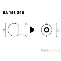 Ampoule G18 6V/10W culot BA15s