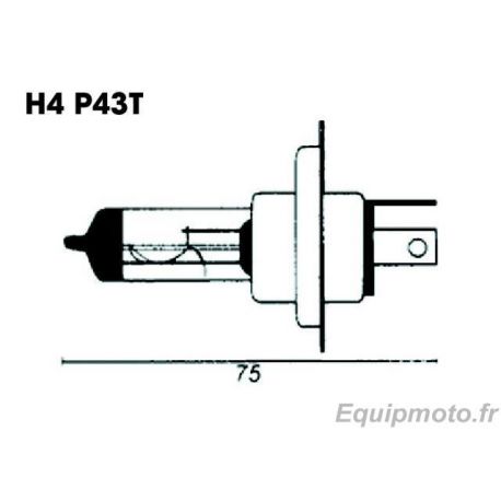 Ampoule H4 12V/60/55W culot P43t-38