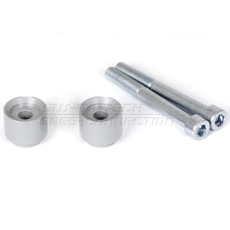 Kit réhausse de guidon moto SW MOTECH 22mm hauteur 30mm argent
