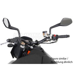 Kit réhausse de guidon moto SW MOTECH 28mm hauteur 30mm noir