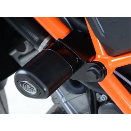 Tampons de protection R&G Racing KTM 1290 SUPER DUKE avec platine de déport