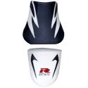 housse de selle bagster SUZUKI GSXR600 1997-2000 SAFRAN/BLEU DE CHINE/VERT D'EAU/LETTRES BLANCHES
