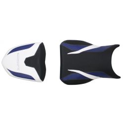 housse de selle bagster SUZUKI GSR750 2014 BLANC/GITANE/STAM/LETTRES ARGENT